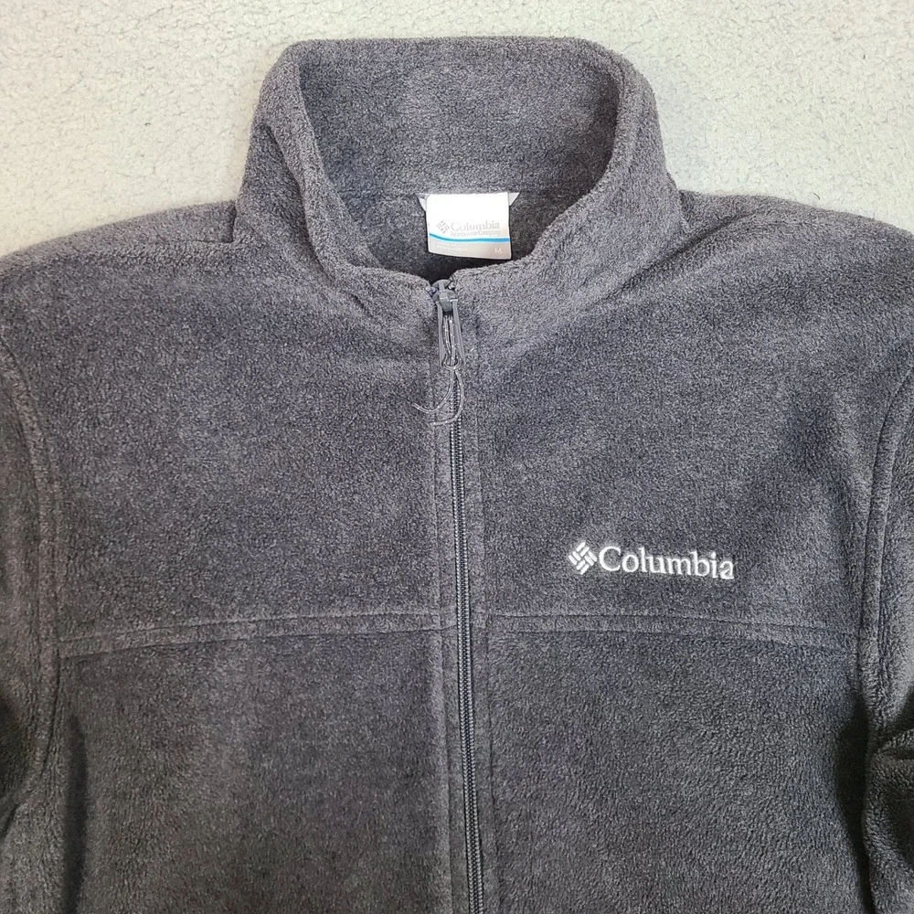Columbia Steens Mountain Full Zip‎ Fleece Jacket Mens Medium Charcoal Gray